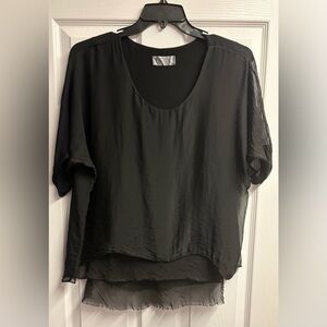 Tina Stephens Designer Silk/Viscose Blend Vintage Layered Blouse Size One Size
